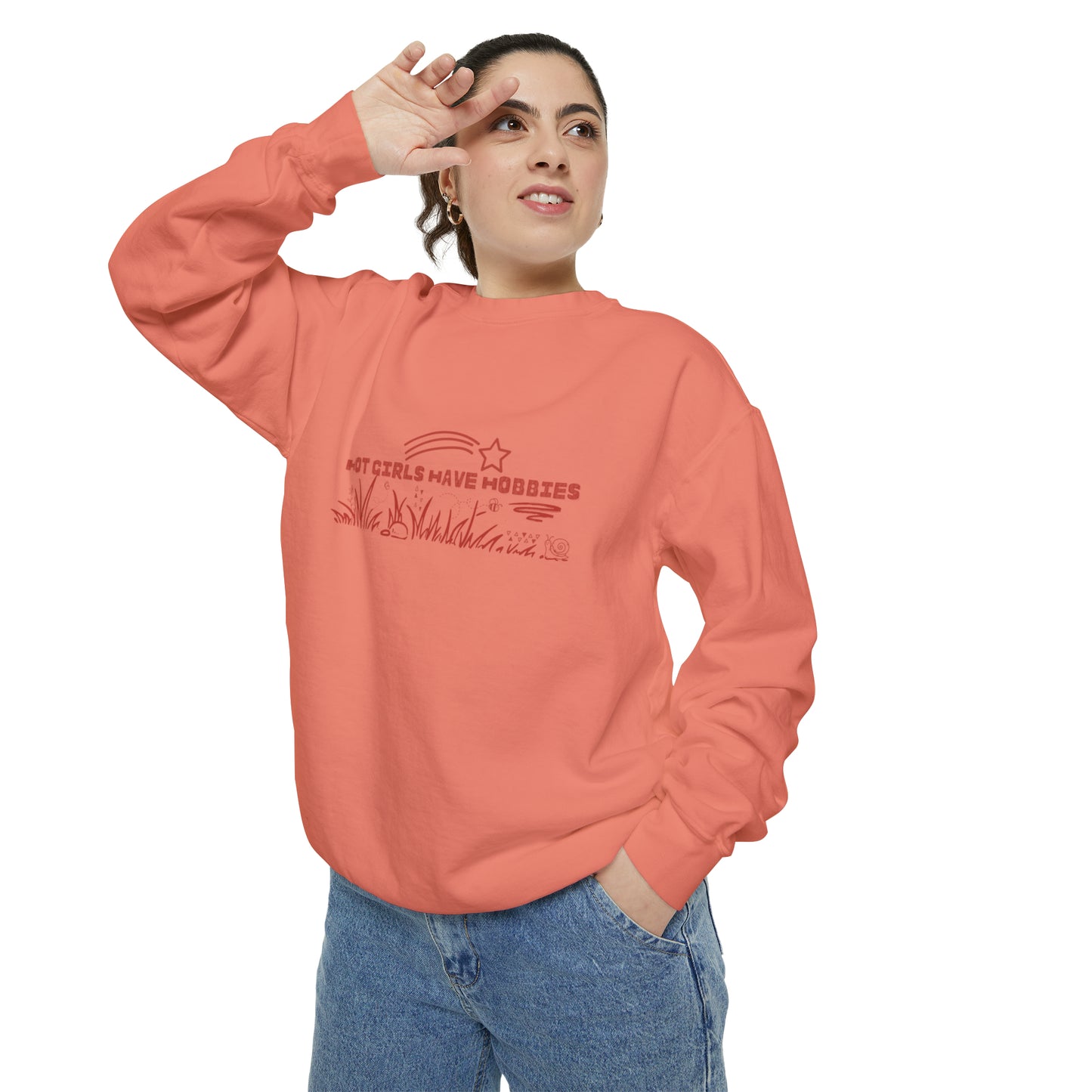 Hot Girls Have Hobbies Monochrome Crewneck